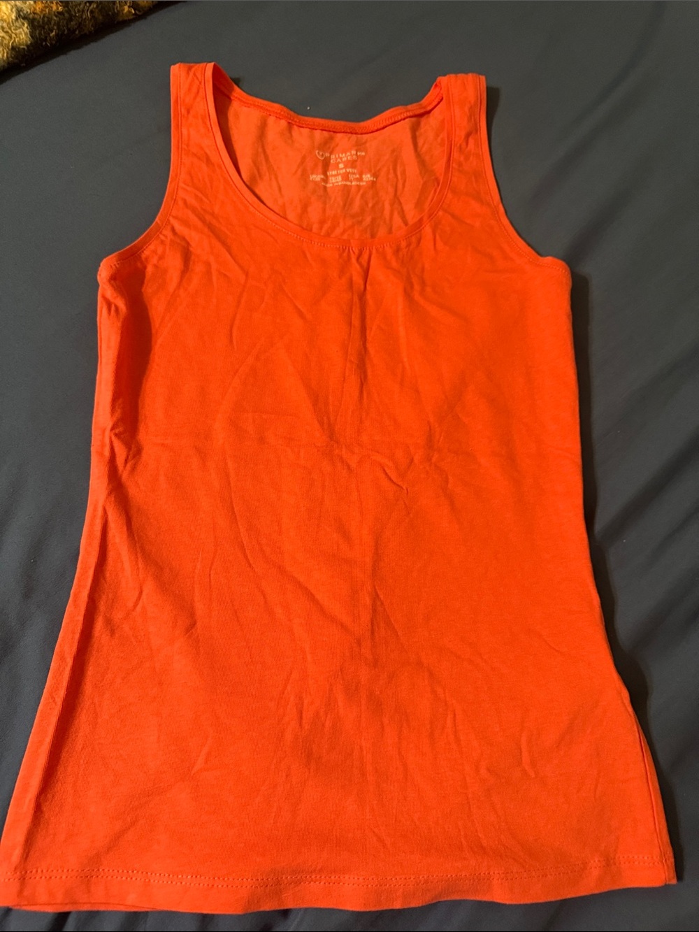 Primark Women's Bright Orange Scoop Neck Tank